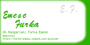 emese furka business card
